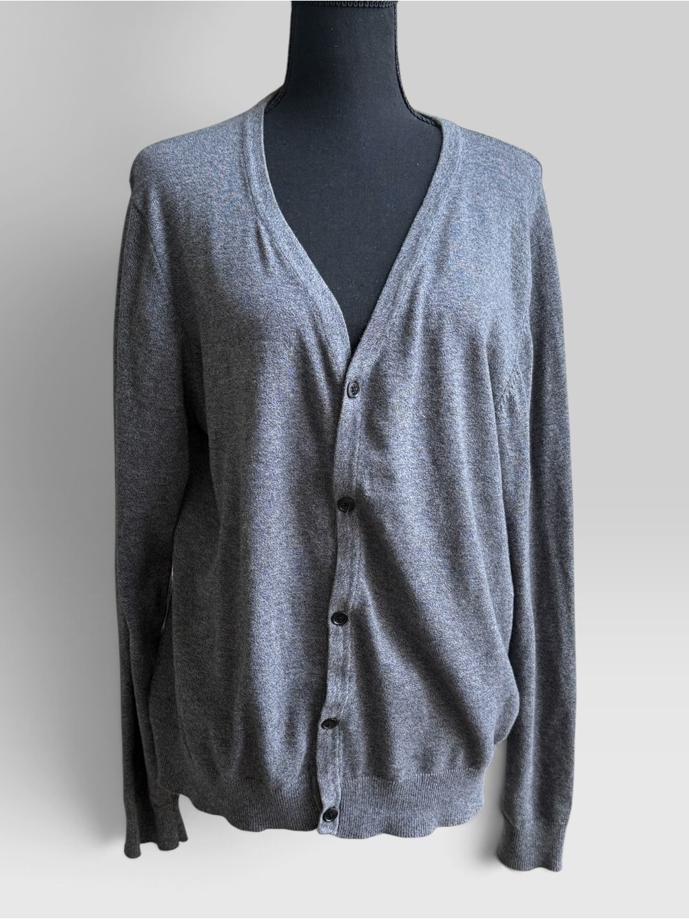 H&M Gray V-Neck Button Front Women's Cardigan